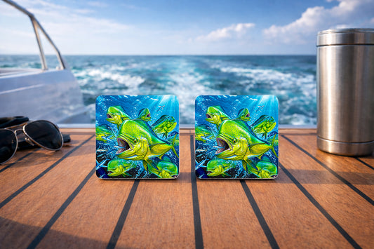 Mahi Slam 3” x 3” Aluminum Fishing Magnet
