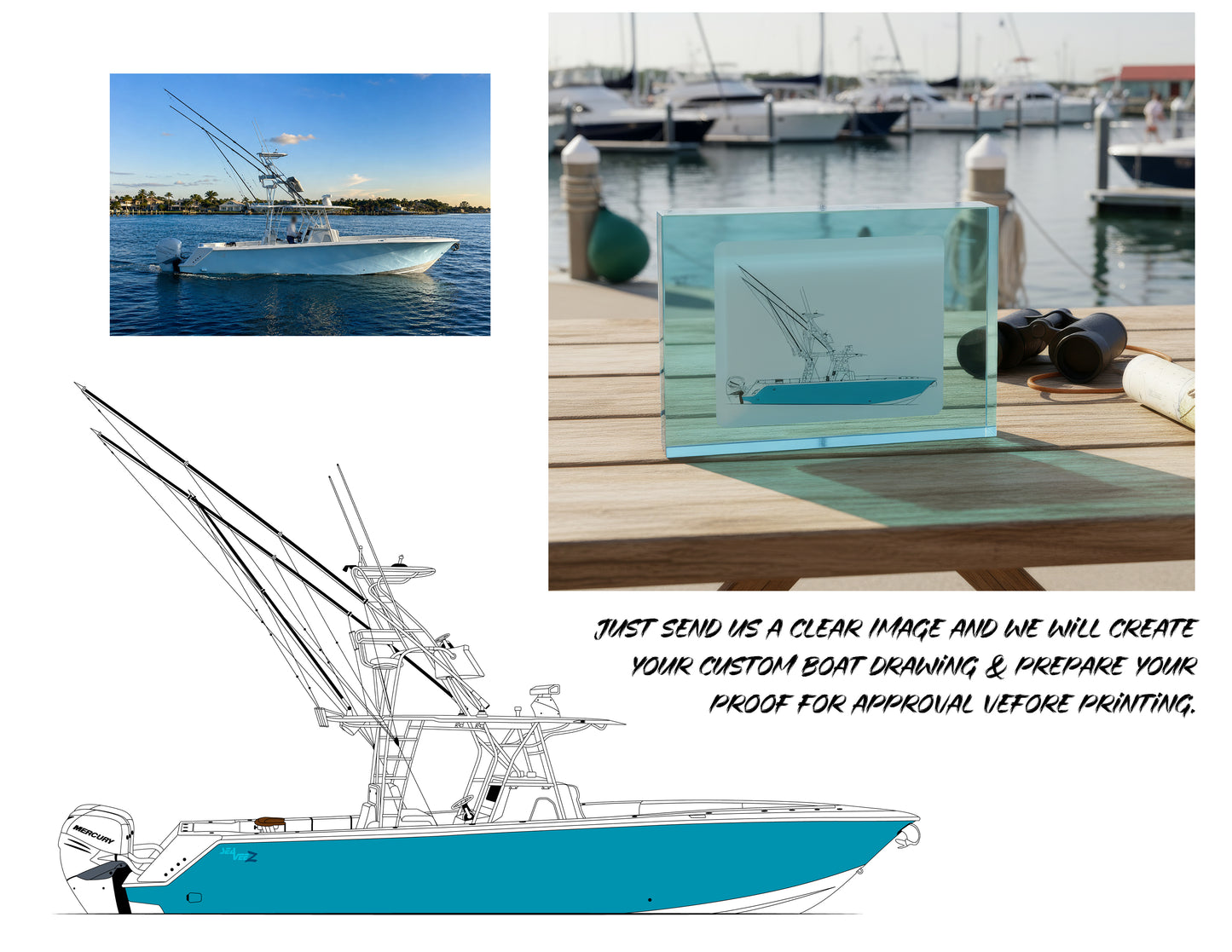 Custom Boat Light Block – Personalized LED Boat Art