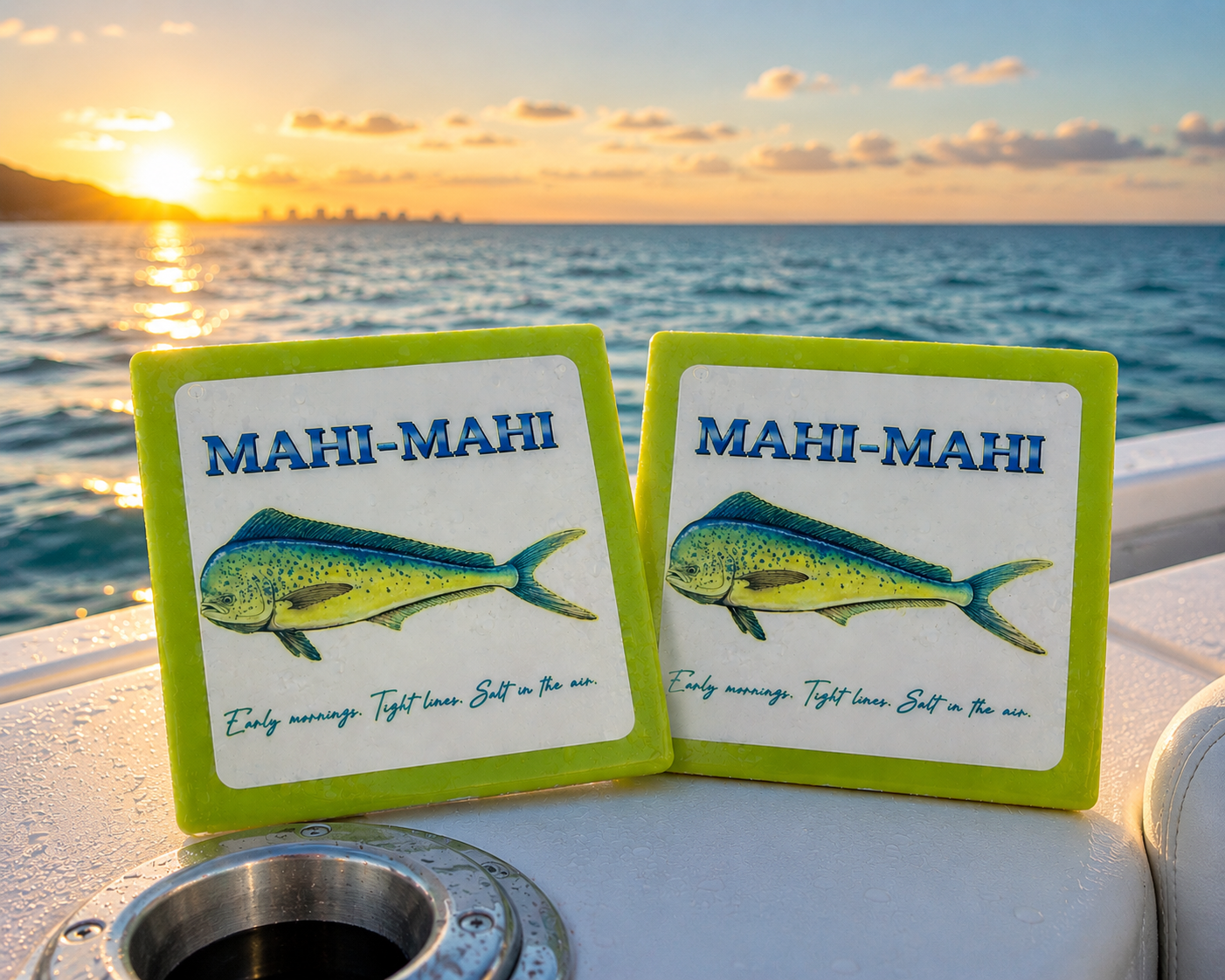 Mahi-Mahi Coastal Resin Coaster