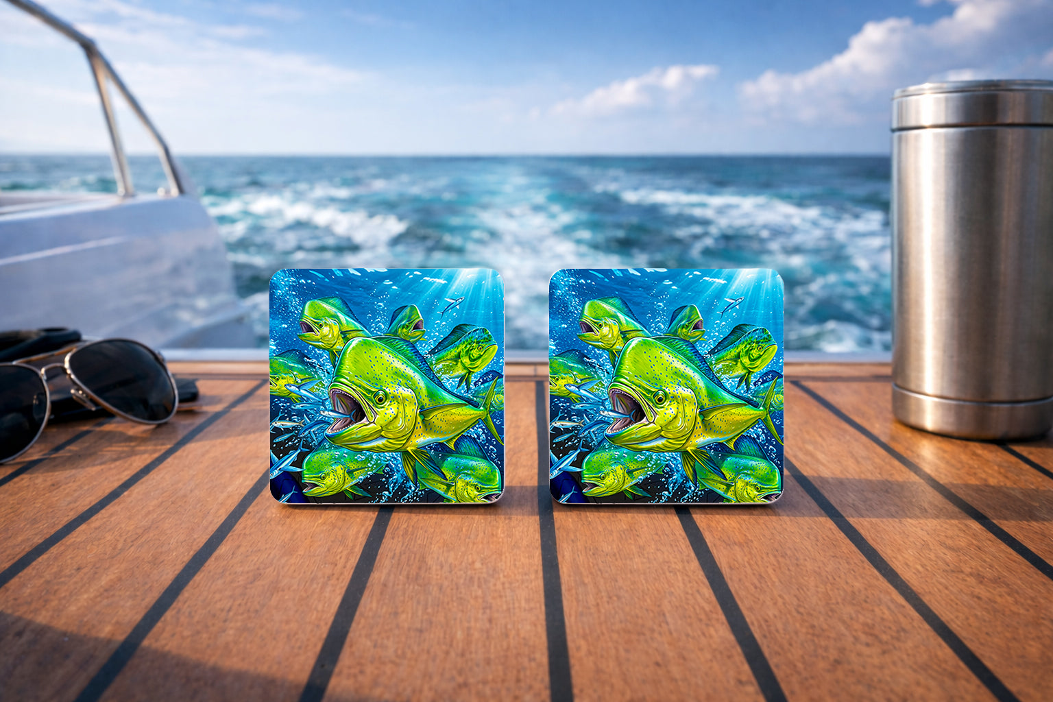 Mahi Slam 3” x 3” Aluminum Fishing Magnet