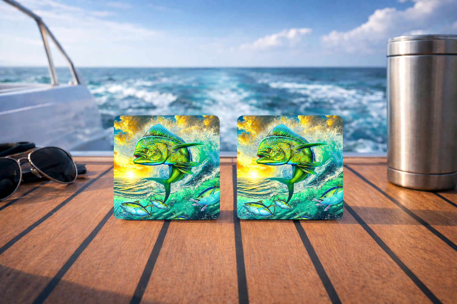 Mahi Jump 3” x 3” Aluminum Fishing Magnet