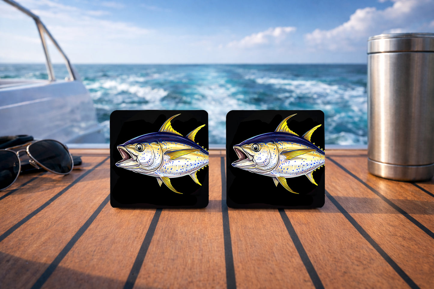 Tuna 3” x 3” Aluminum Fishing Magnet