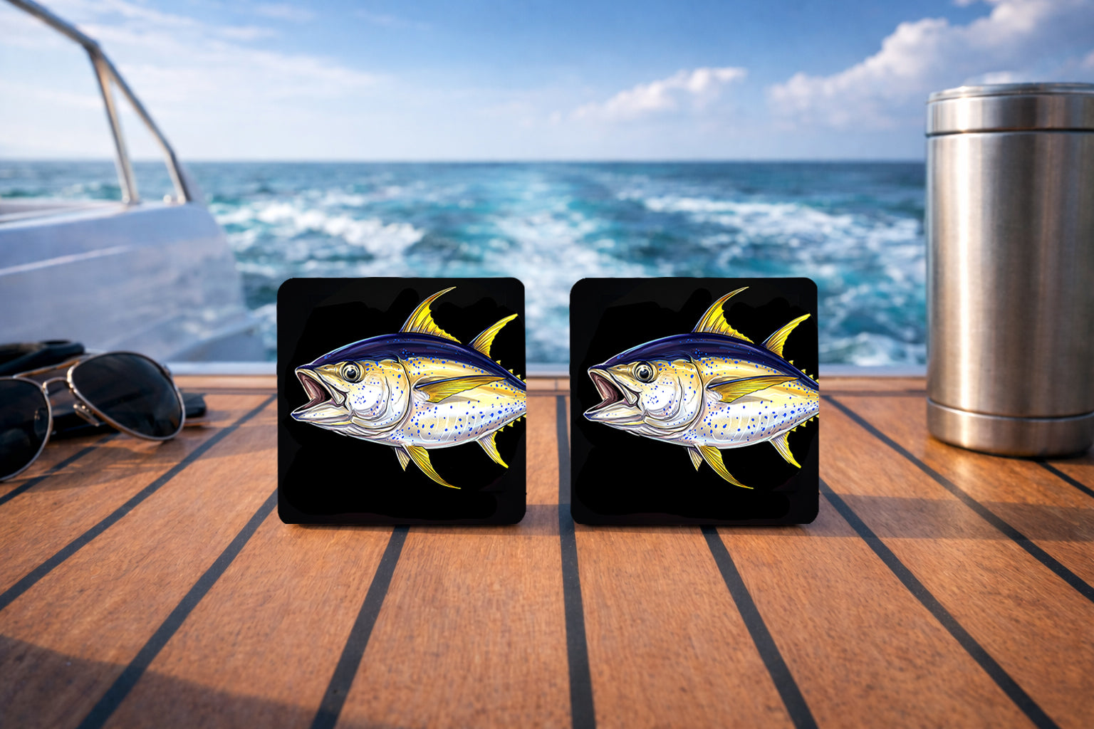 Tuna 3” x 3” Aluminum Fishing Magnet
