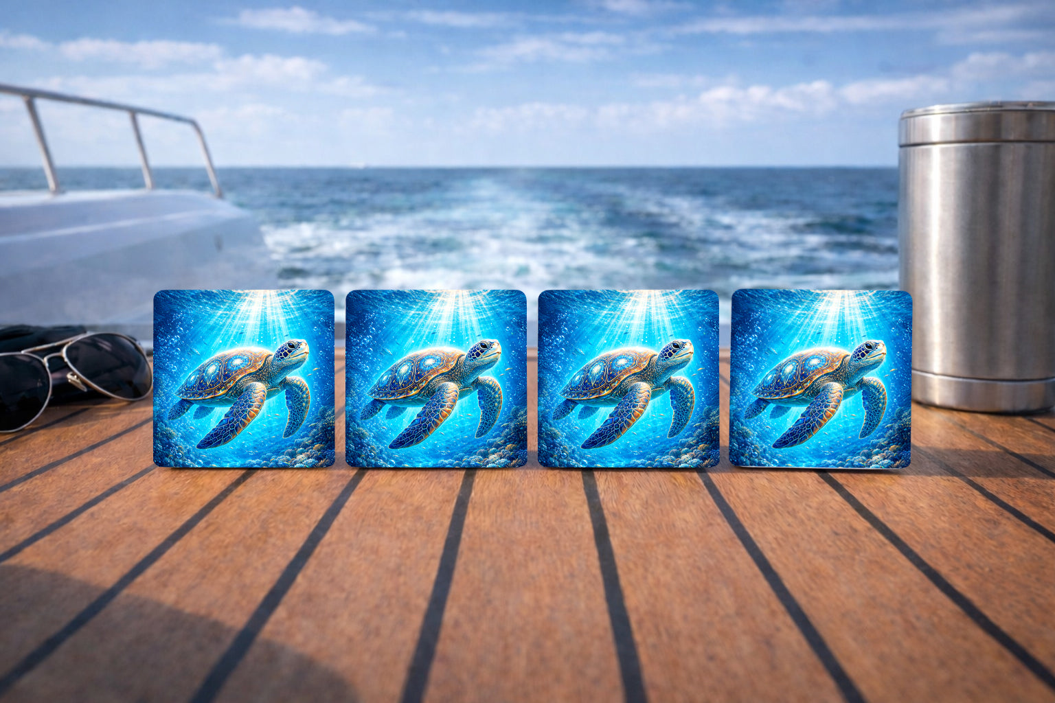 Blue Turtle Shine 3” x 3” Aluminum Fishing Magnet