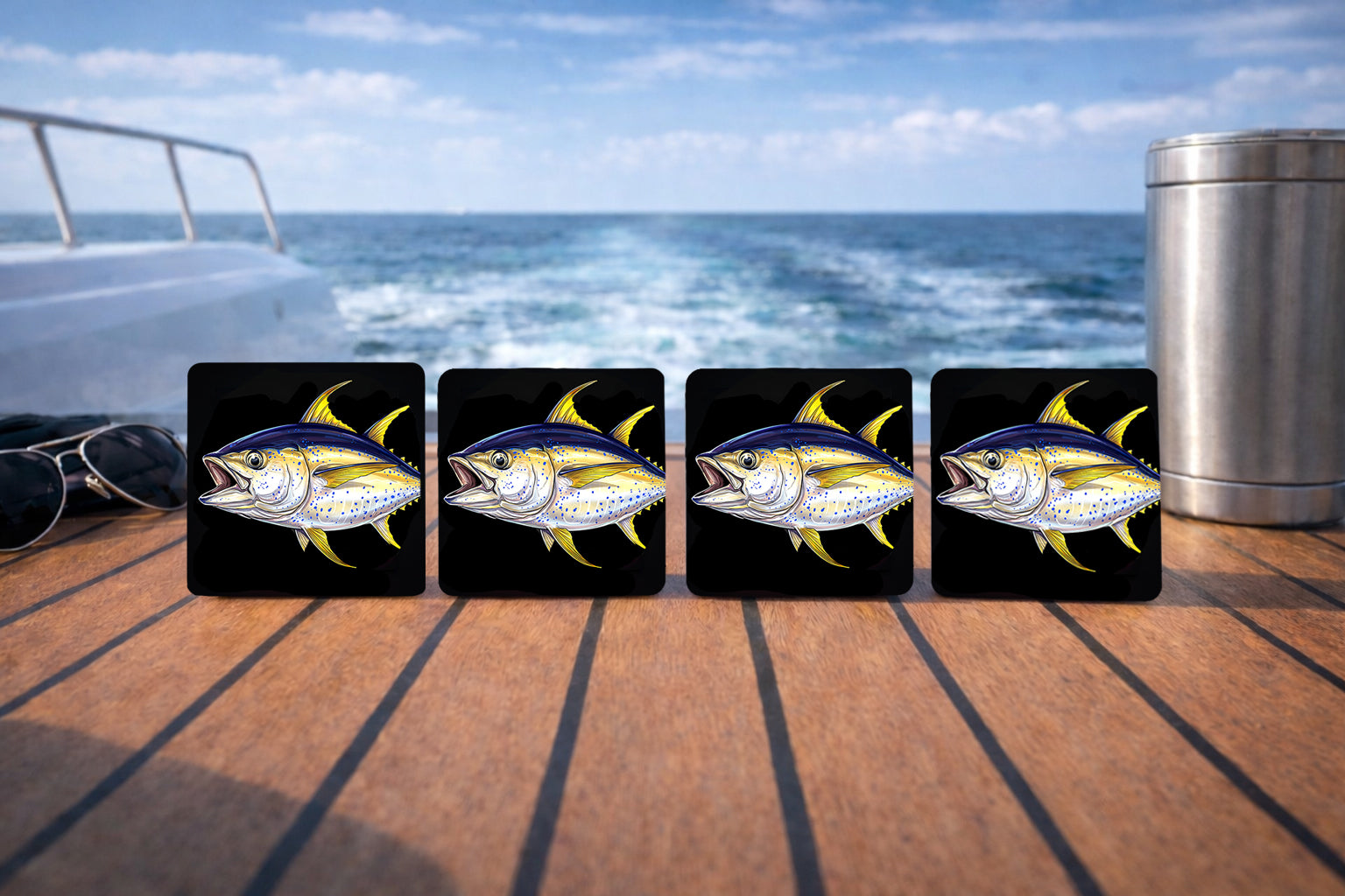 Tuna 3” x 3” Aluminum Fishing Magnet