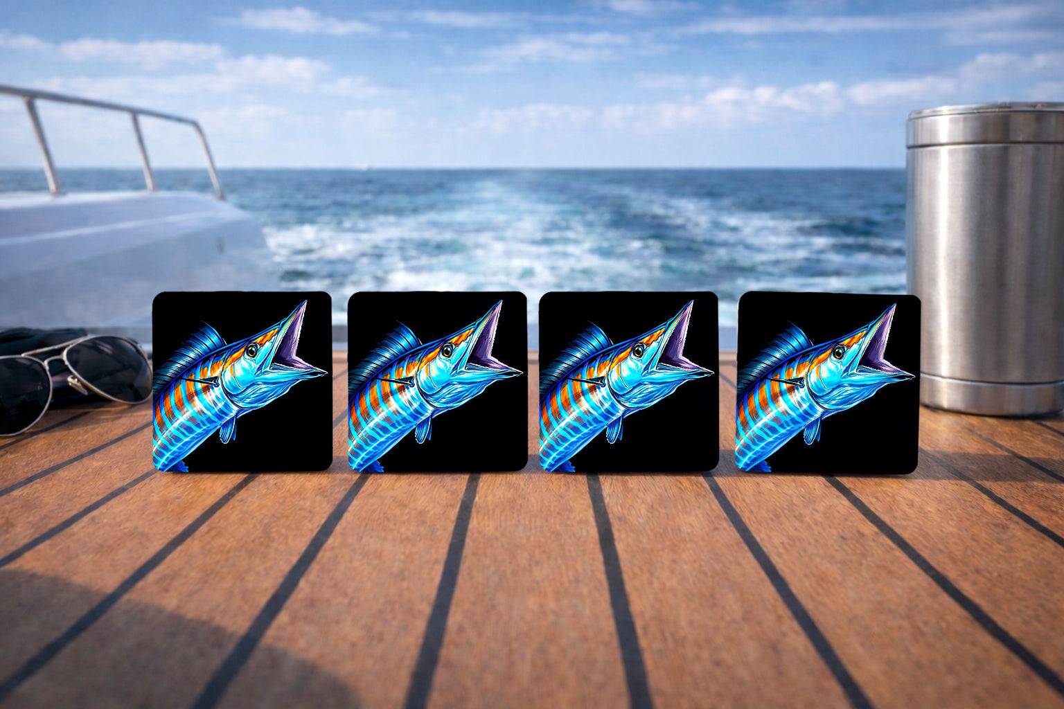 Wahoo 3” x 3” Aluminum Fishing Magnet
