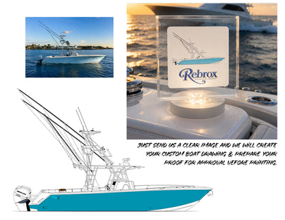 Square Custom Boat Light Block – Personalized LED Boat Art