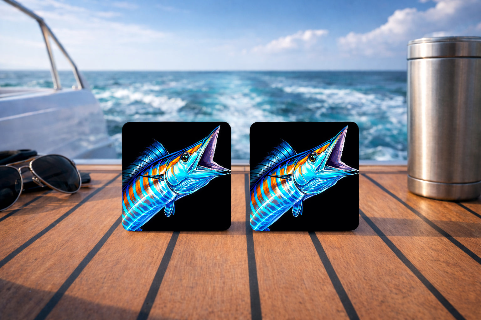 Wahoo 3” x 3” Aluminum Fishing Magnet