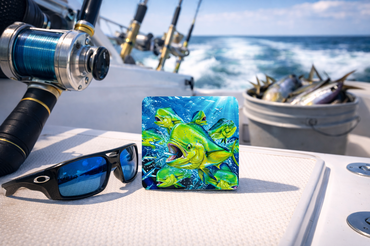 Mahi Slam 3” x 3” Aluminum Fishing Magnet