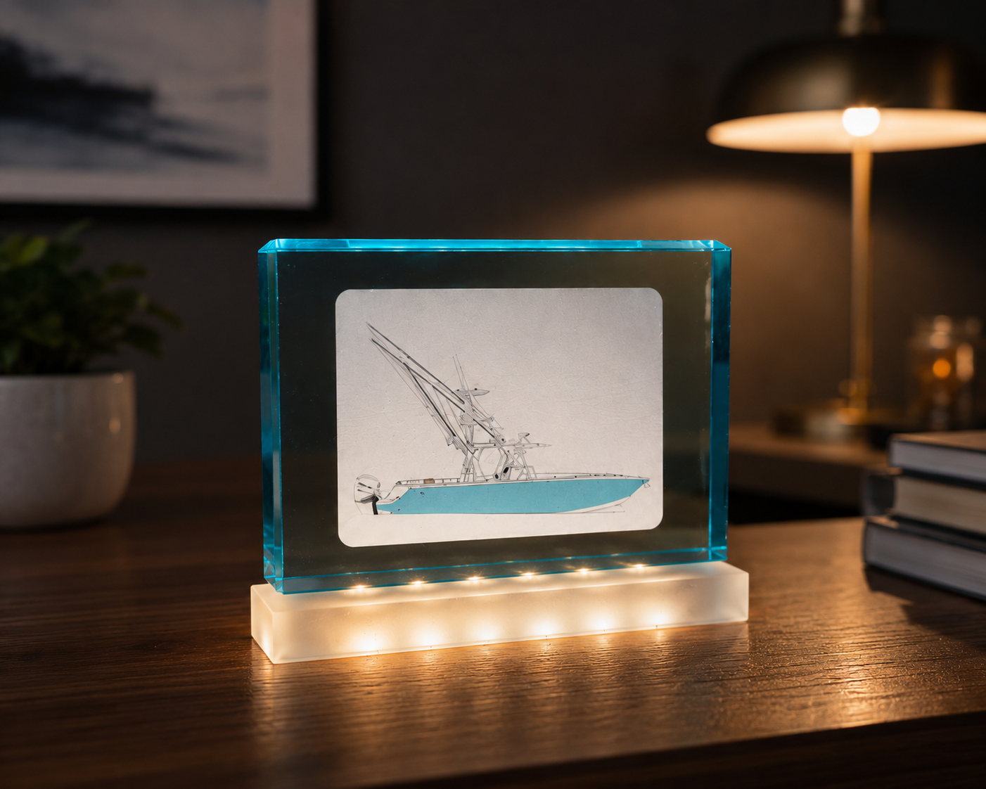 Custom Boat Light Block – Personalized LED Boat Art