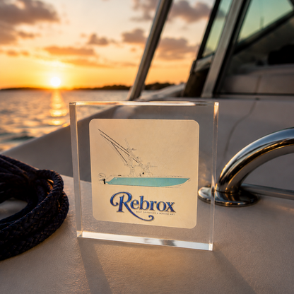 Custom Boat Drawing Resin Coaster Set – Personalized Nautical Coasters (Set of 4)