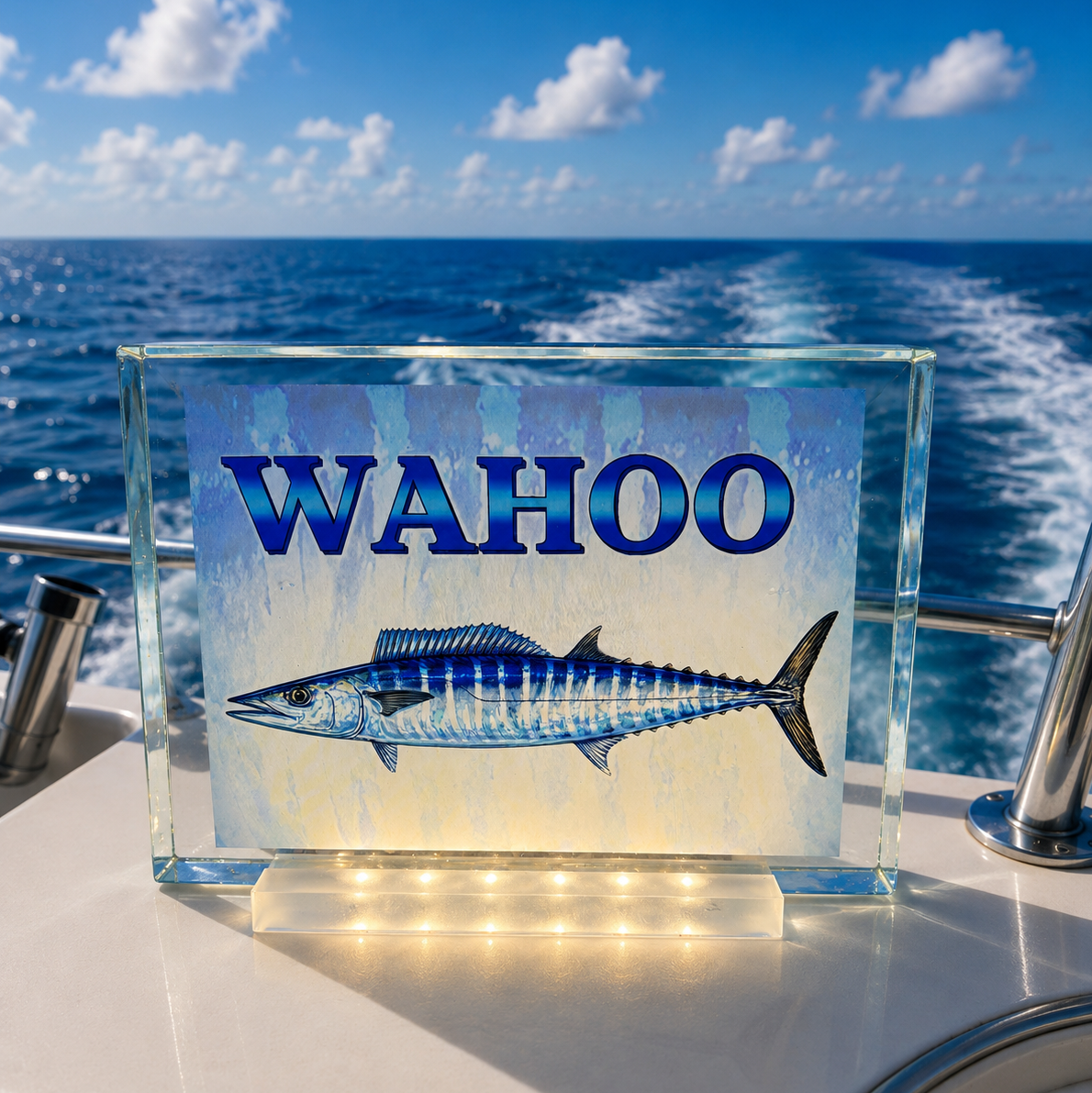 Custom Wahoo Light Block – Personalized LED Boat Art