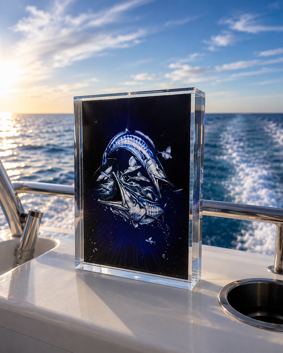 Wahoo Slam Light Block – Personalized LED Boat Art