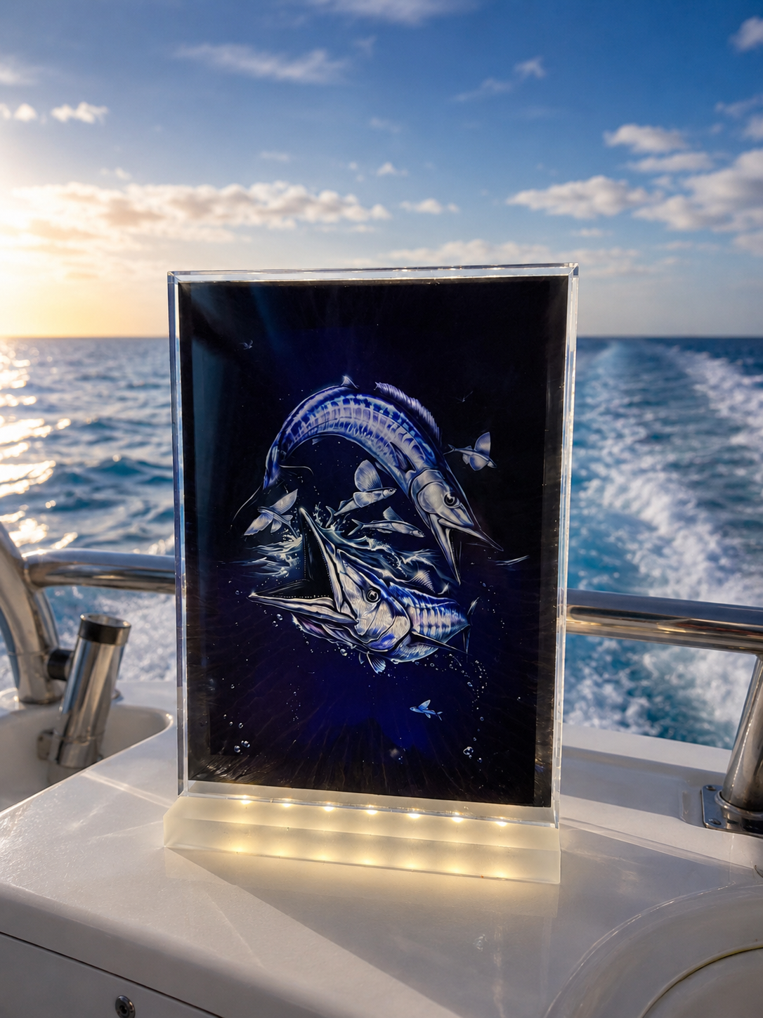 Wahoo Slam Light Block – Personalized LED Boat Art
