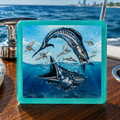 Wahoo & Flying Fish Coastal Resin Coaster