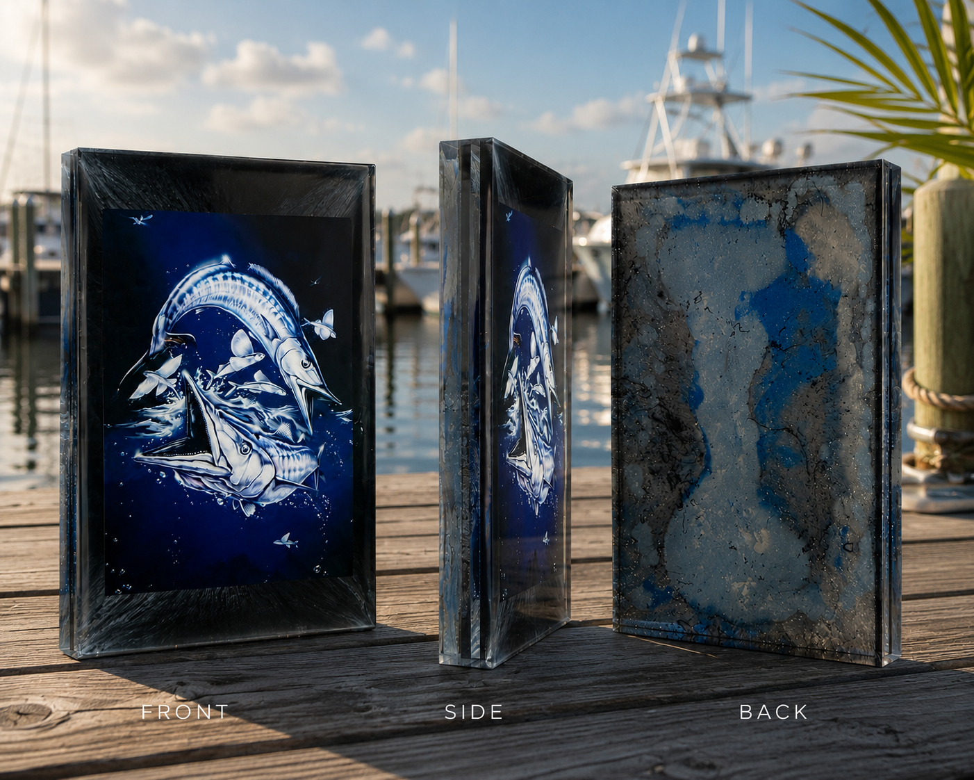 Wahoo Slam Light Block – Personalized LED Boat Art