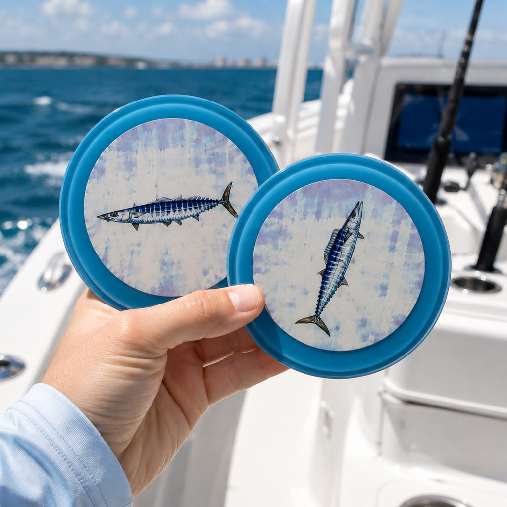 Blue Wahoo Coastal Resin Coaster