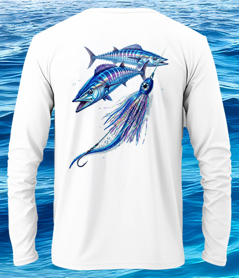 Wahoo & Lure Long Sleeve Performance Fishing Shirt