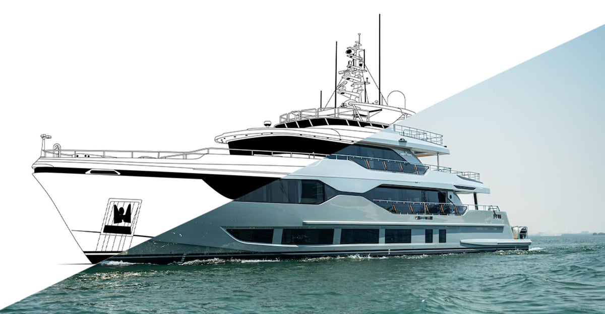 A boat photo transformed into custom Rebrox artwork