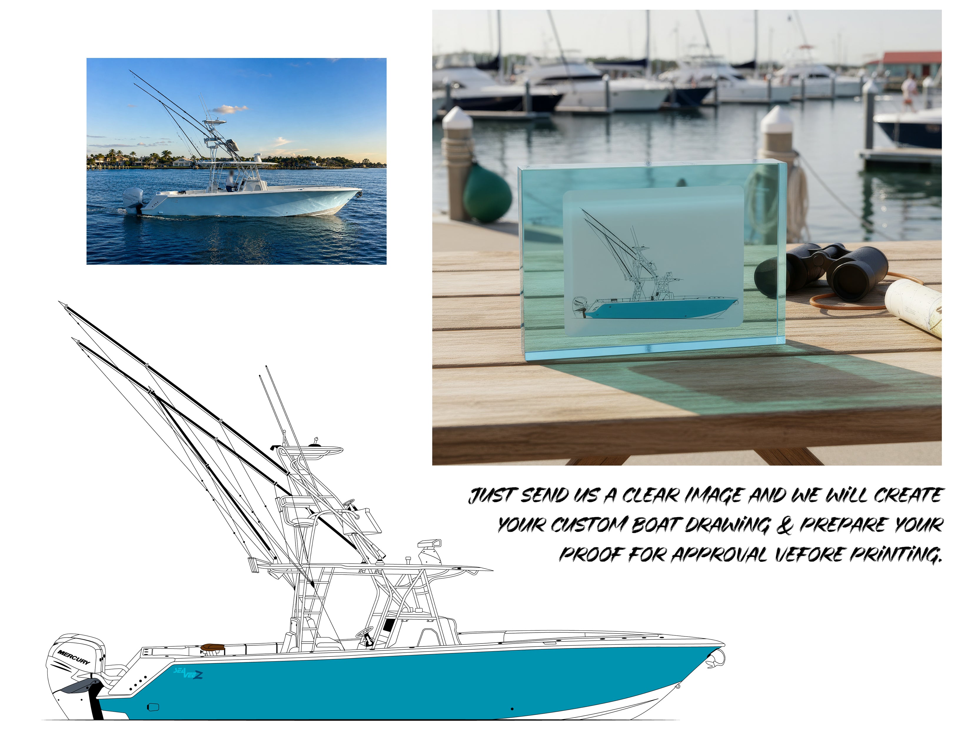 Custom Boat Light Block – Personalized LED Boat Art