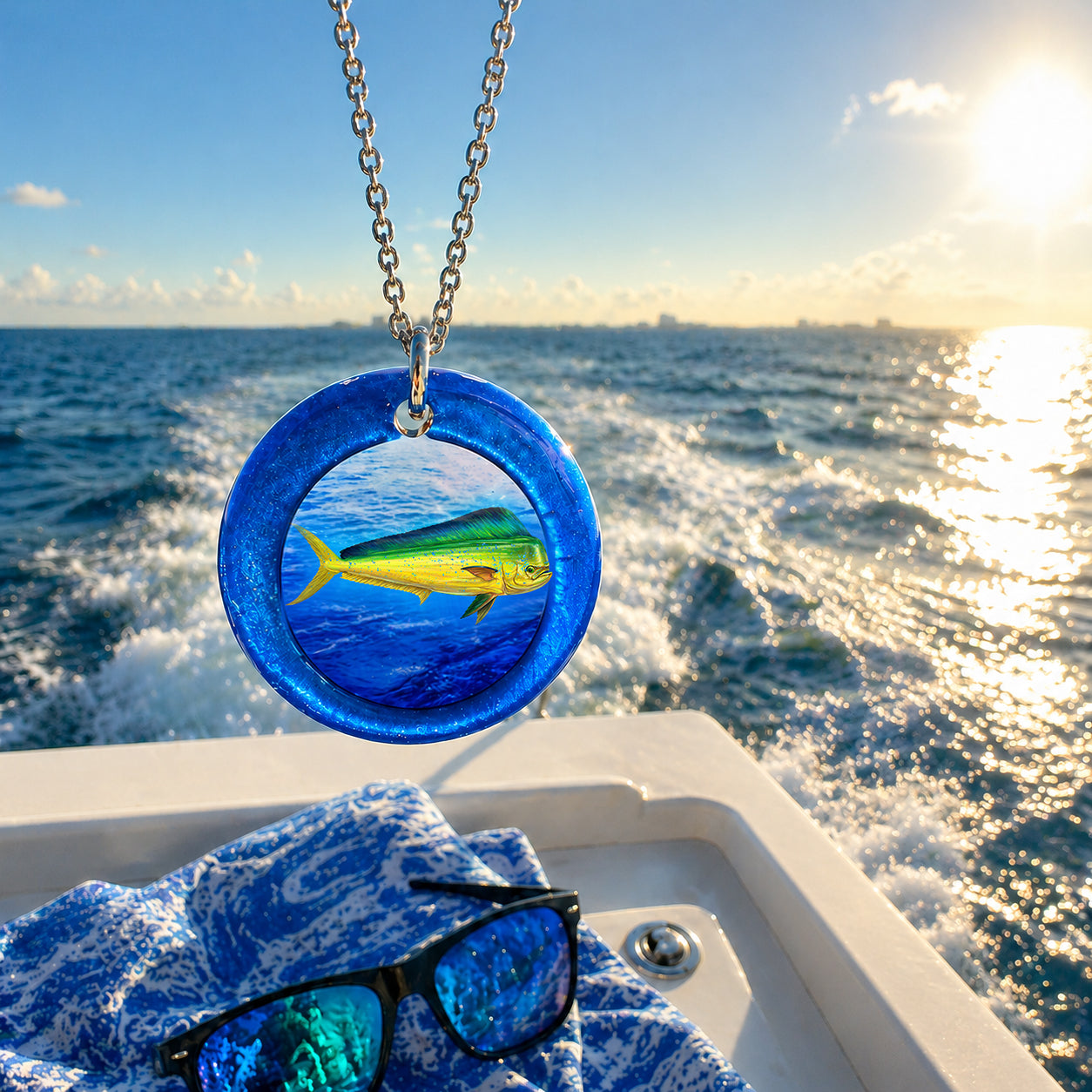 Large Mahi-Mahi Pendant Necklace