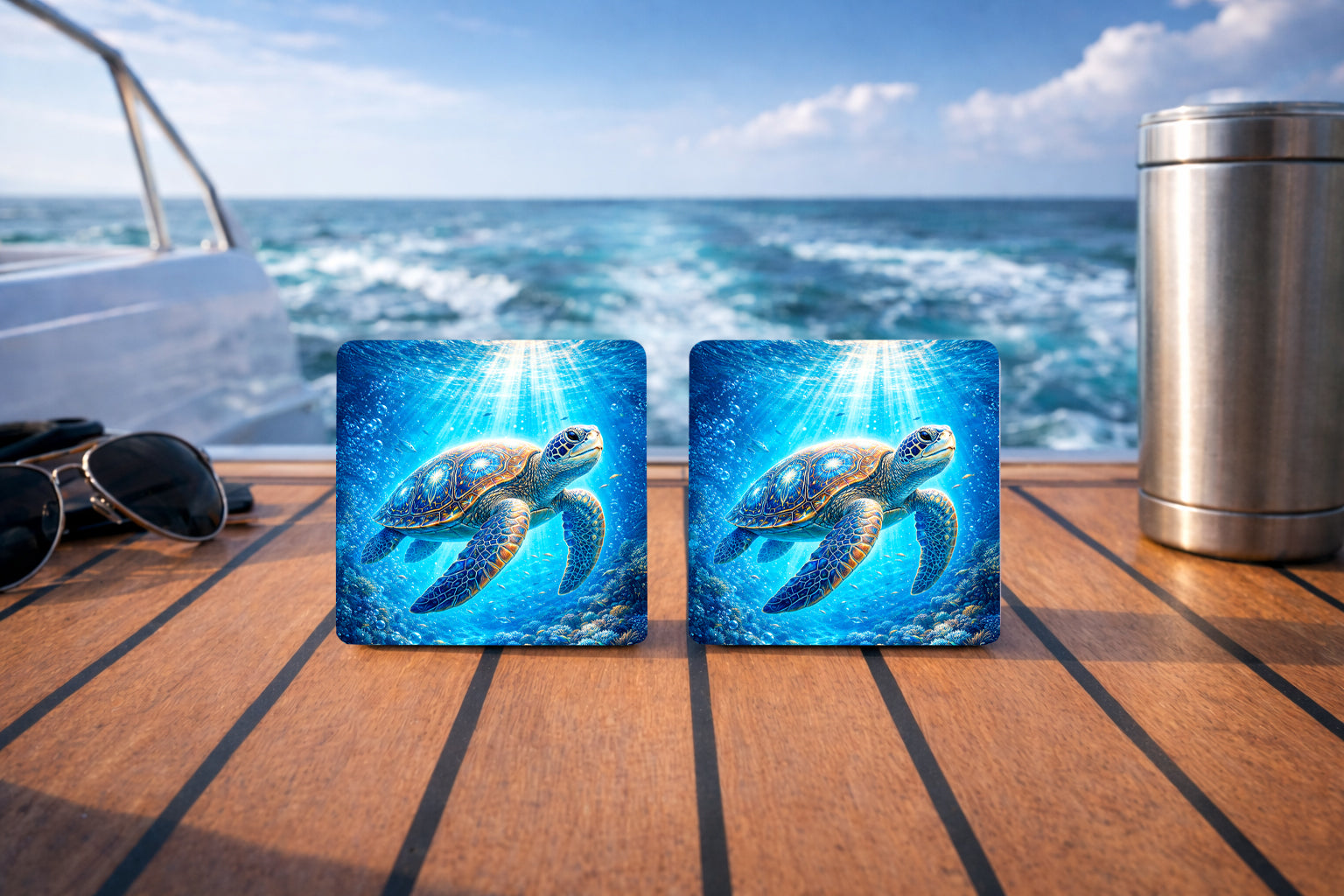 Blue Turtle Shine 3” x 3” Aluminum Fishing Magnet