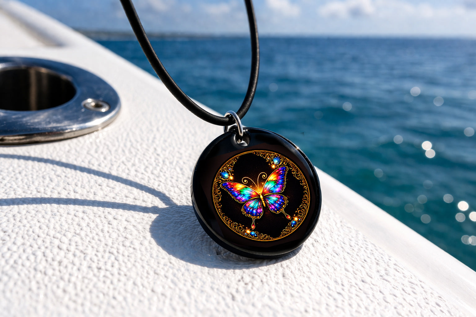 Glowing Butterfly Pendant Necklace