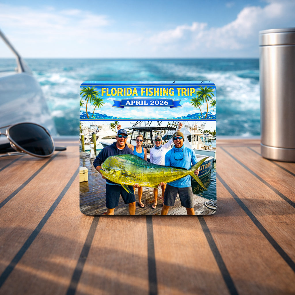 Custom Fishing Aluminum Magnet – Personalized Catch Keepsake