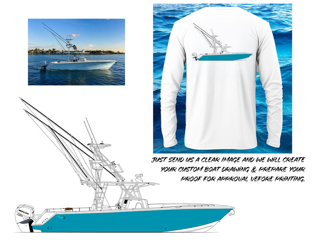 Custom Boat Drawing from Your Photo