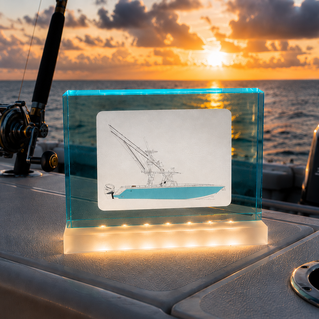Custom Boat Light Block – Personalized LED Boat Art