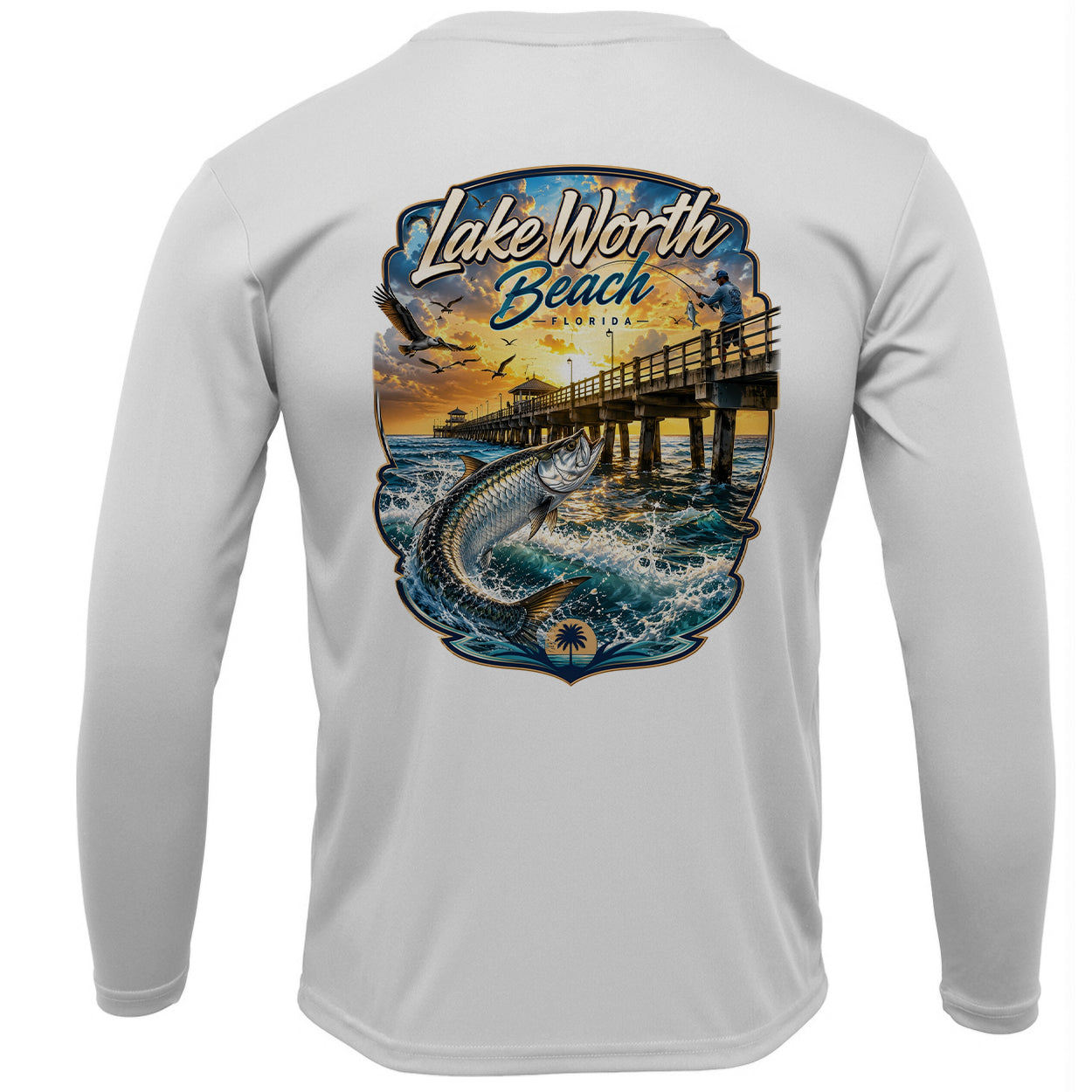 Lake Worth Beach Florida Tarpon Performance Fishing Shirt | Long Sleeve UPF +50