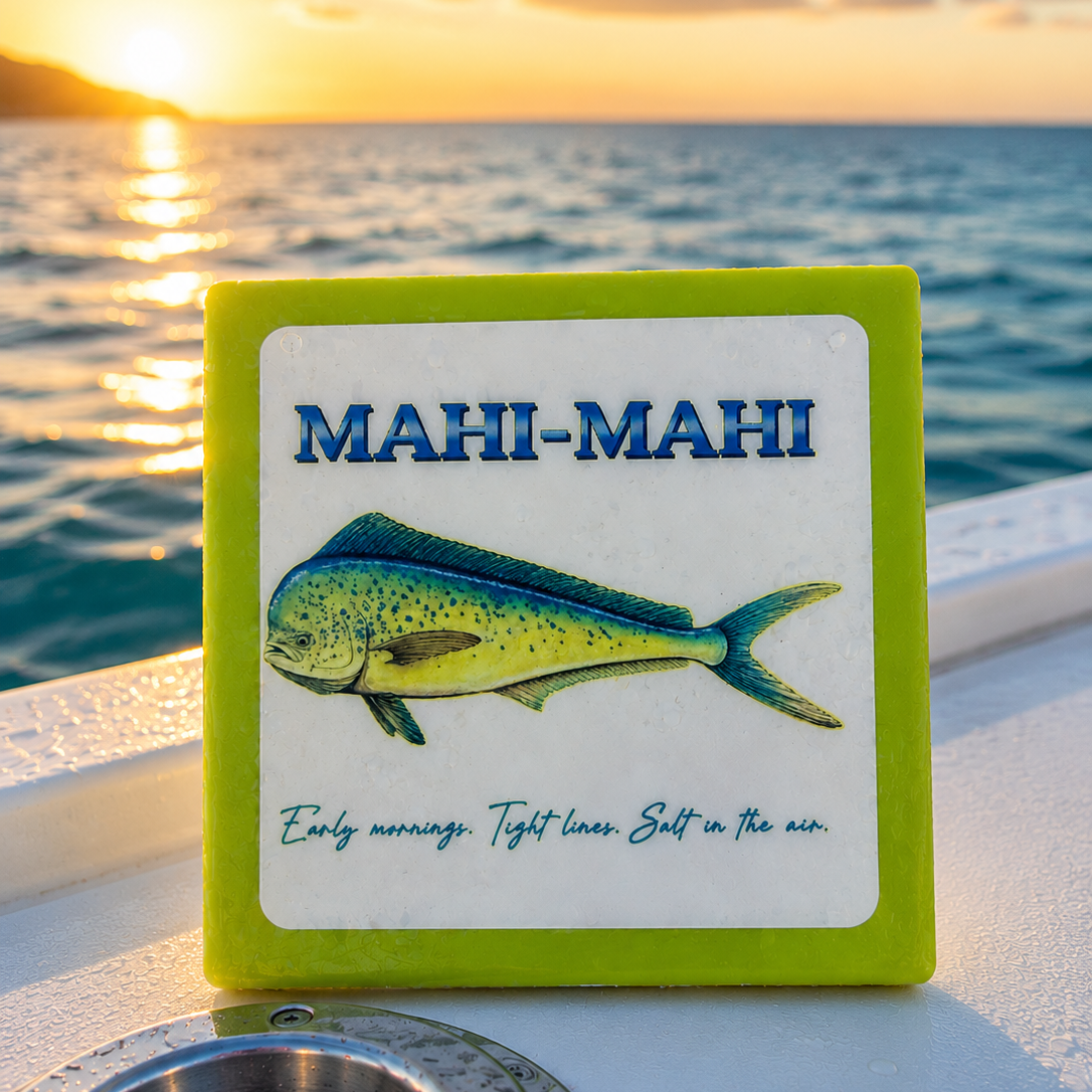 Mahi-Mahi Coastal Resin Coaster