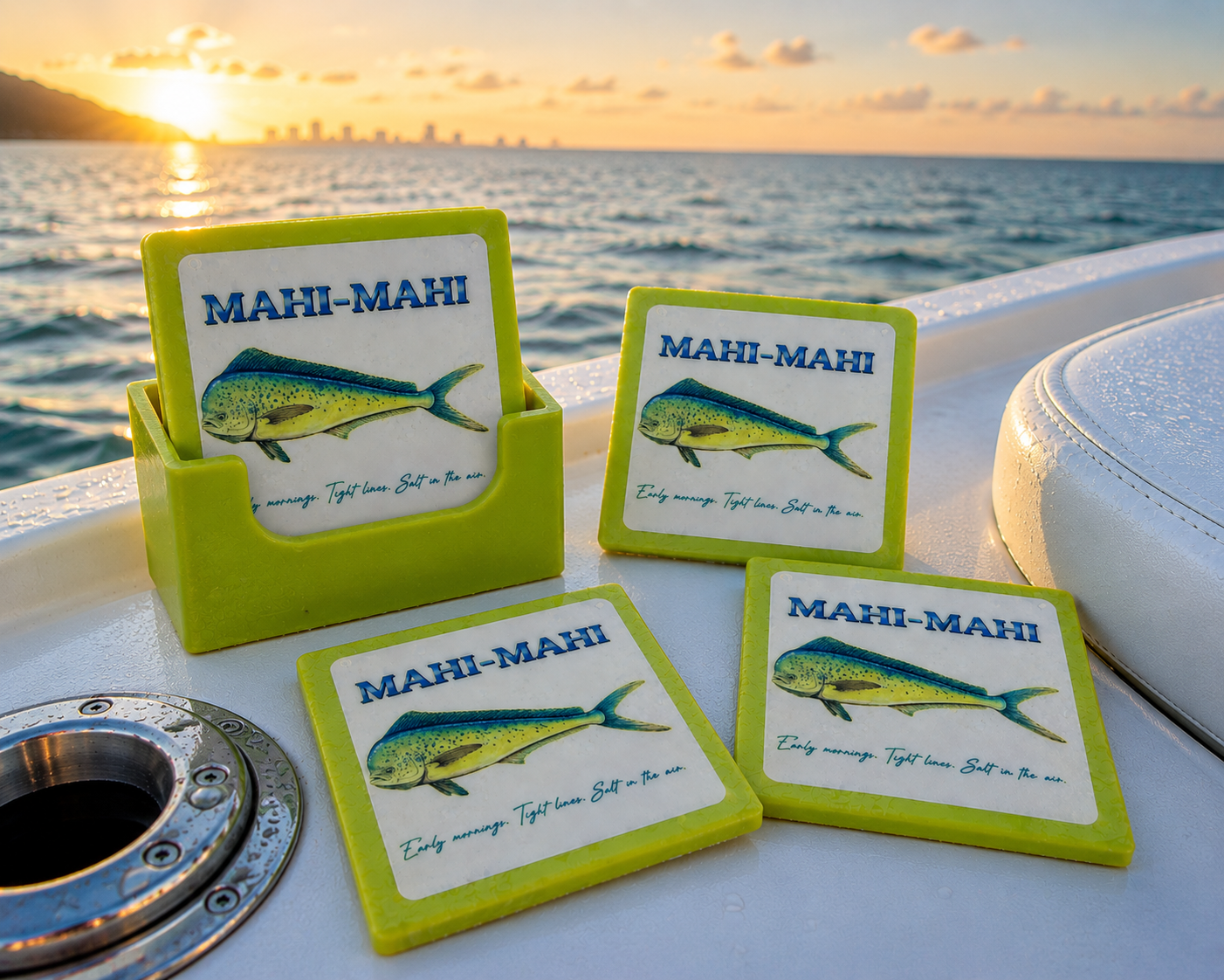 Mahi-Mahi Coastal Resin Coaster
