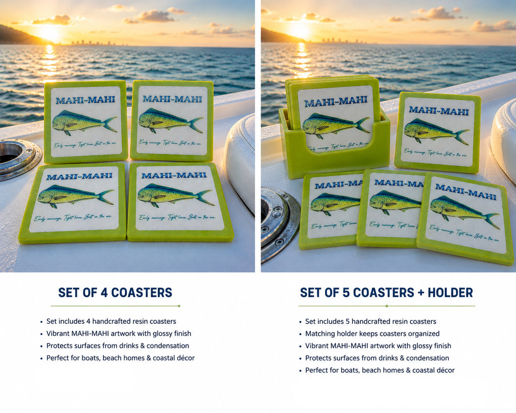 Mahi-Mahi Coastal Resin Coaster
