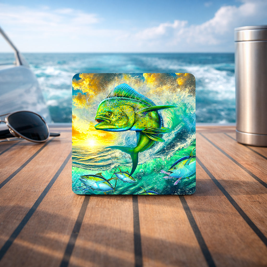 Mahi Jump 3” x 3” Aluminum Fishing Magnet