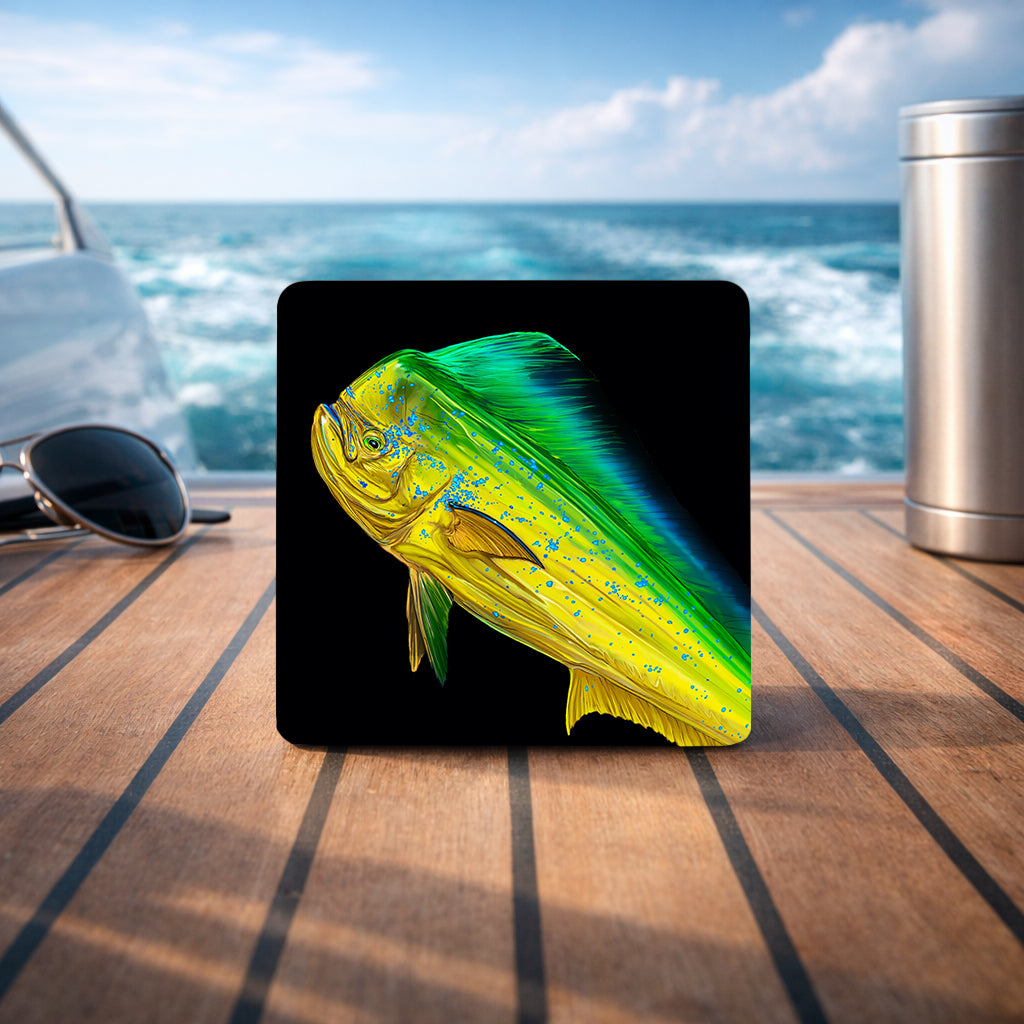 Mahi Mahi 3” x 3” Aluminum Fishing Magnet