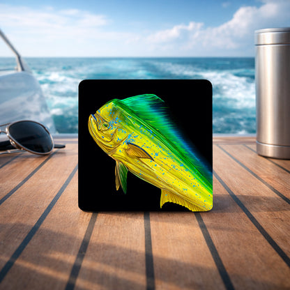 Mahi Mahi 3” x 3” Aluminum Fishing Magnet