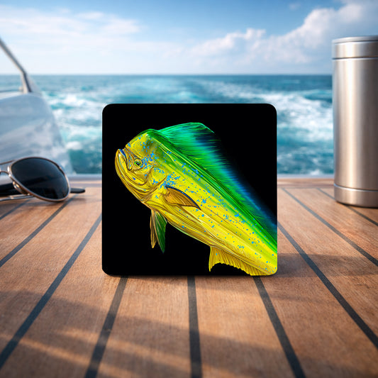 Mahi Mahi 3” x 3” Aluminum Fishing Magnet