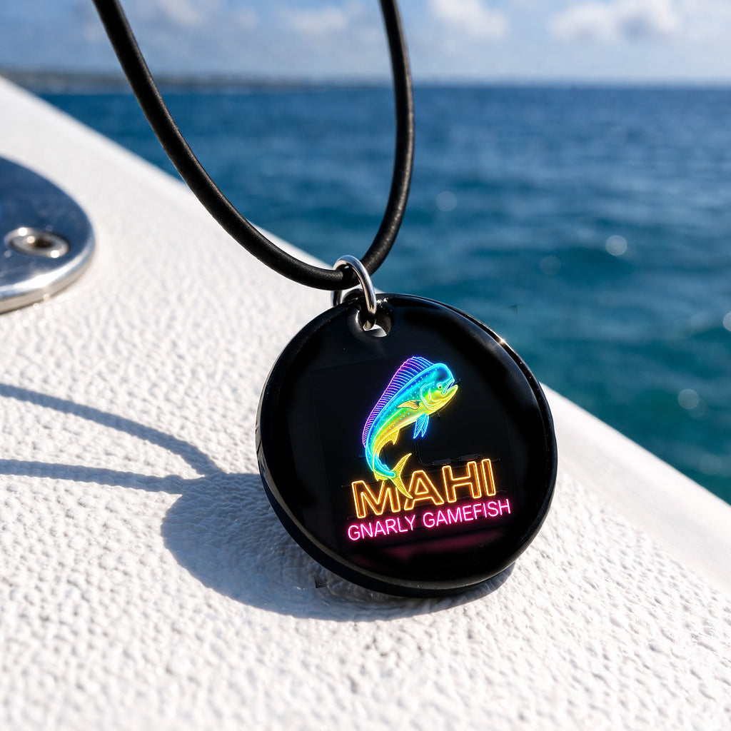 Neon Mahi Pendant Necklace – Coastal Fish Jewelry | Ocean-Inspired Nautical Necklace