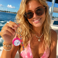 Custom Saltwater African Pompano Pink Resin Keychain