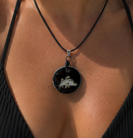 Snook Fish Resin Necklace