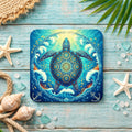 Ocean Mandala Sea Turtle Coaster