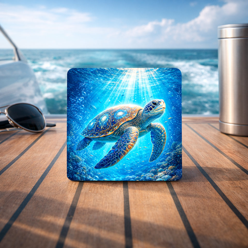 Blue Turtle Shine 3” x 3” Aluminum Fishing Magnet